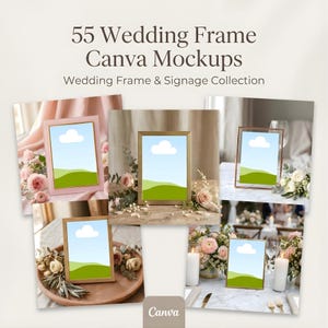 Wedding Table Sign Mockup Bundle, Wedding Frame Mockup, Canva Wedding Sign Mockup, Wedding mockup