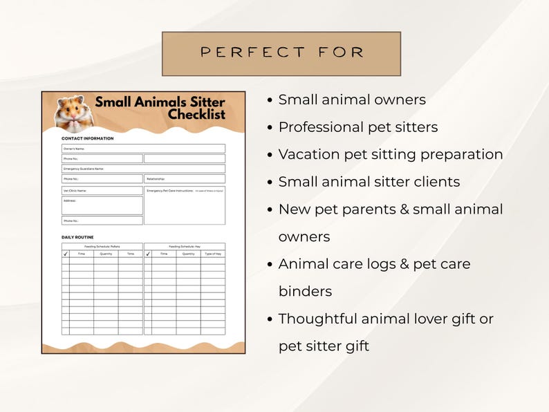 Small Animal Pet Sitter Checklist Rabbit Guinea Pig Hamster Care small-animal-pet-sitter-checklist-rabbit-guinea-pig-hamster-care