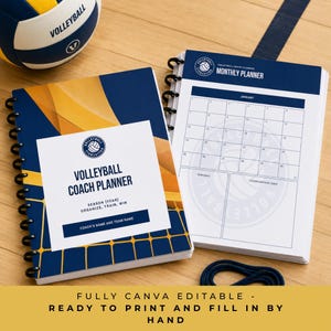 Volleyball Coach Bundle - Printable Worksheets | Stat Tracker | Game Day Planner | Season Planner (Digital Download)