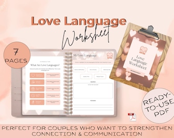 Love Language Worksheet: Couples Relationship Exercise (Digital PDF)