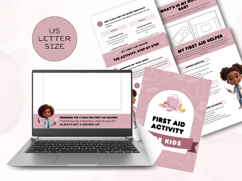 Kids First Aid Activity Pack - Preschool Learning Worksheets | Instant ...