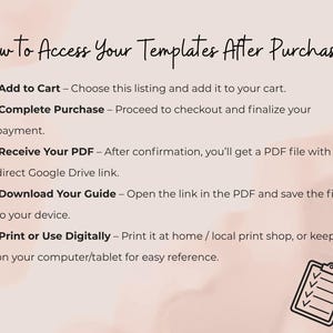 Step-by-step slide explaining how to access your Love Language Activity templates after purchase — simple guide for Etsy buyers.