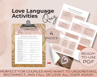 Love Language Quiz & Activity Workbook • Couples Communication (Digital Download)