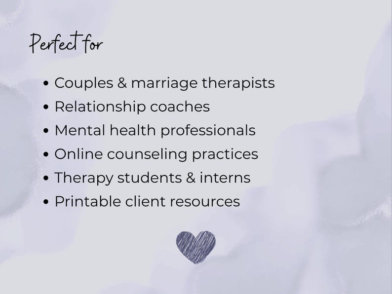 Couples Counseling Intake Form Printable PDF for Relationship Therapy ...