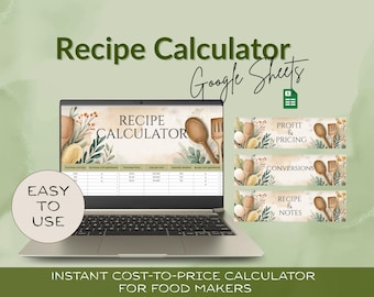 Pricing Calculator – Recipe Cost • Google Sheets Template for Food & Kitchen Business