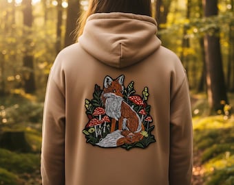 Embroidered Forest Fox Patch – Iron-On Woodland Design