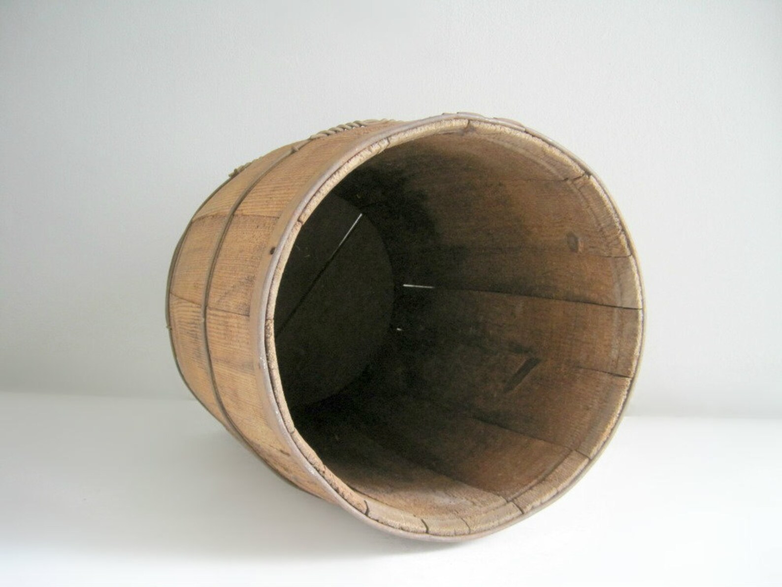 Vintage Wood Nail Keg Barrel Rustic Decor Etsy