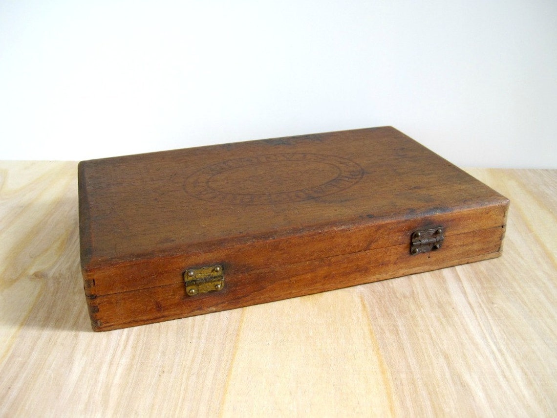 Vintage Wood Cigar Box Philadelphia Standard Etsy