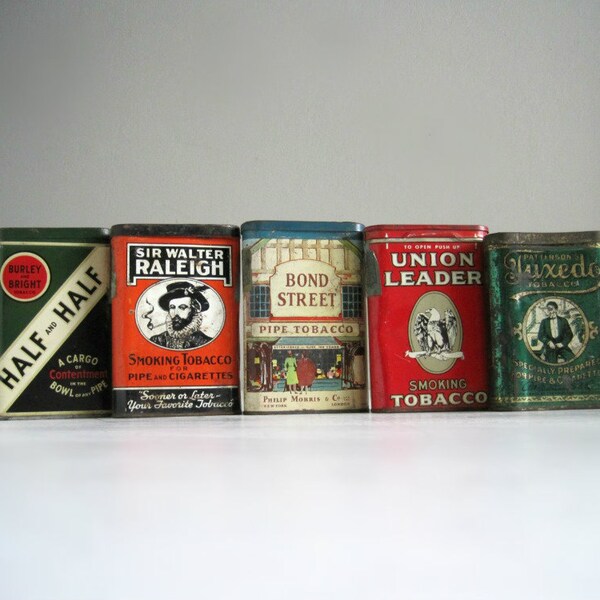 Vintage Pocket Tobacco Tin Collection - Manly Decor