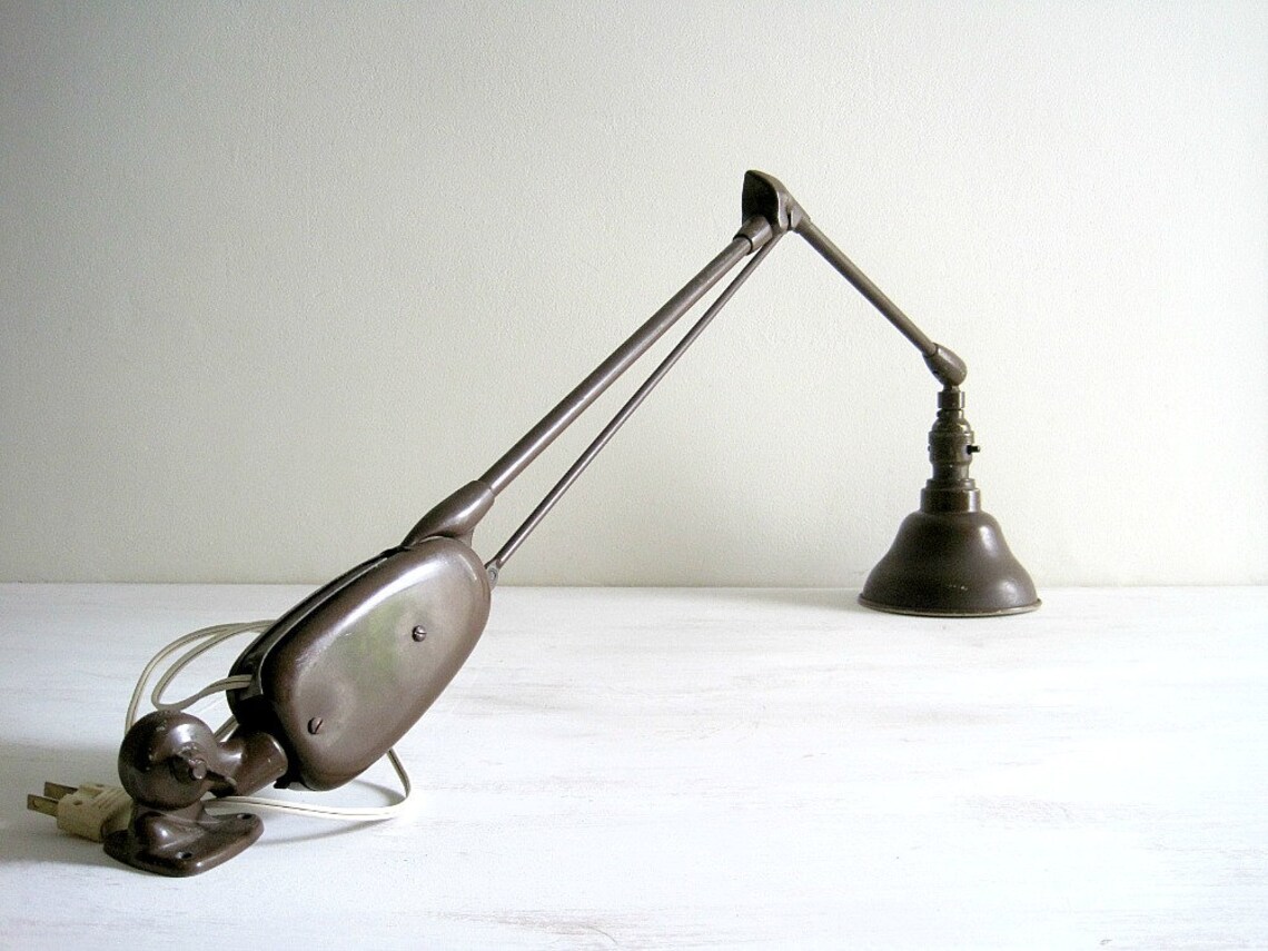 Vintage Floating Arm Drafting Lamp Industrial Chic Etsy