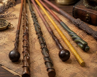 Personalized Magic Wand: Resin & Metal Cosplay Wand, Engraved Name Magic Wand, Halloween Gift