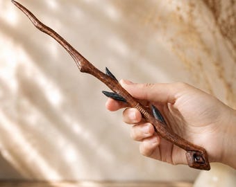 Custom Wooden Magic Wand, Handmade Magic Wand with Engraved Name, Wizard Wand, Birthday Gift