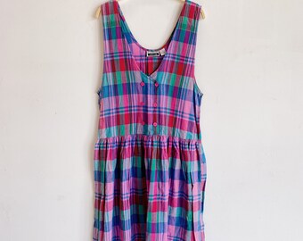 madras plaid dress womens