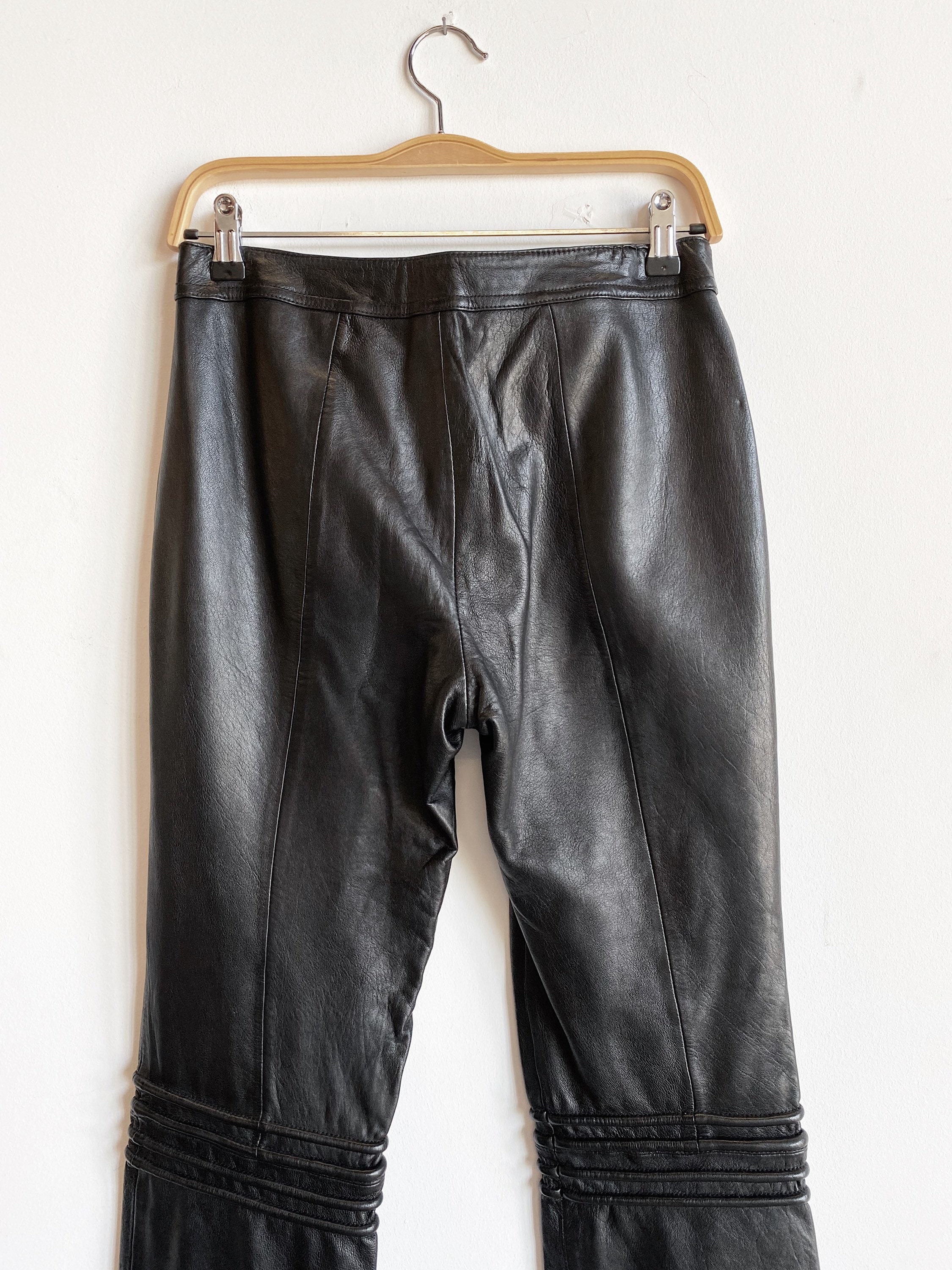 90s Y2K Black Leather Moto Pants Maxima Wilsons Leather Size | Etsy