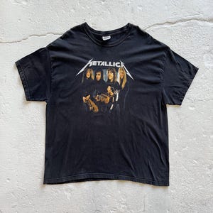 Vintage Metallica Graphic T-Shirt Size XXL 90s 00s Hard Rock Band Shirt Black 2XL