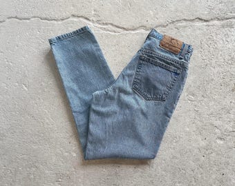 True Vintage 90s Womens Eddie Bauer Jeans | Size 26 x 29 | High Rise Tapered Leg Petite