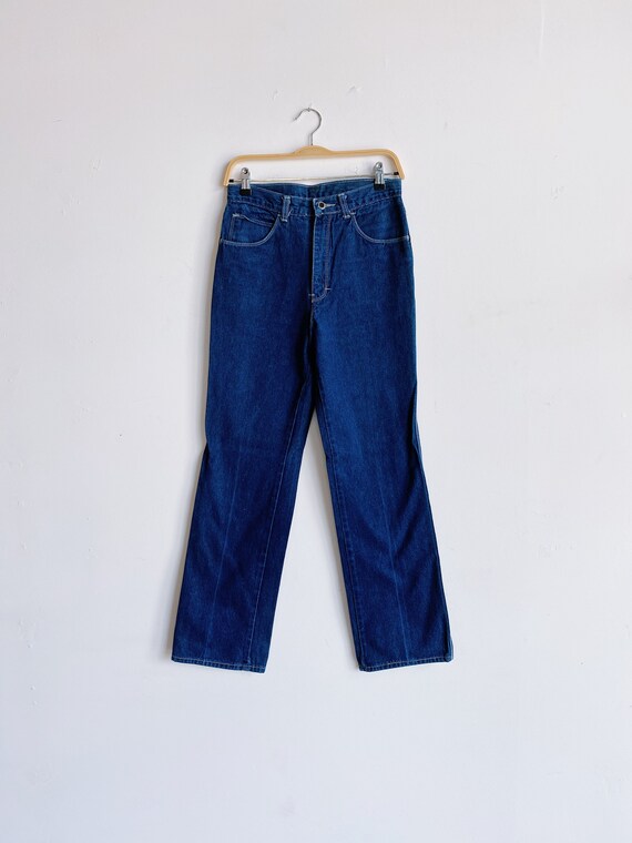 70s DRC Dark Wash High Rise Straight Leg Jeans Siz