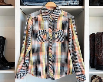 美品★H BAR C CALIFORNIA RANCHWEAR★半袖ポロシャツ【レディースM/蝶柄/blue/青】三角タグ70s-80s?/Vintage/Western/Tops/Shirts◆sBH950 美品☆H BAR C CALIFORNIA RANCHWEAR☆半袖ポロシャツ【レディースM/蝶