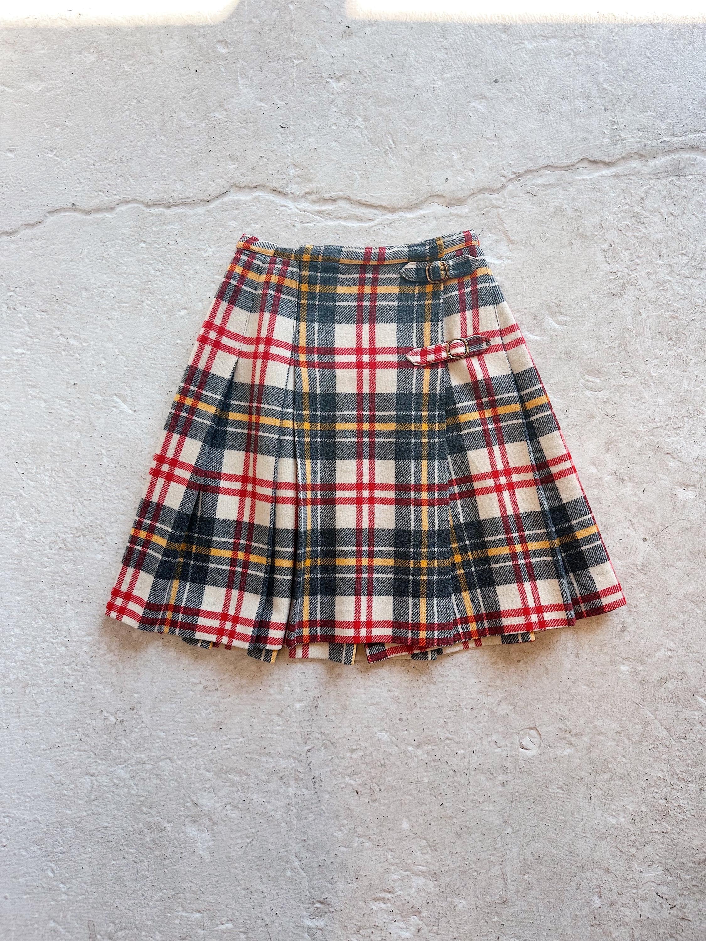 Pleated Wrap Skirt