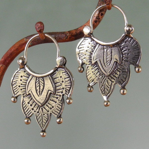Al-hamra 1 Earrings - Tribal style - silver drop earrings