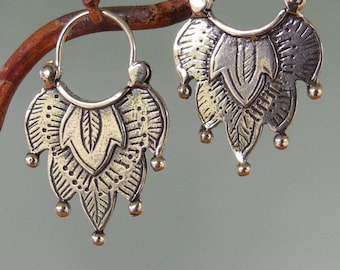 Al-hamra 1 Earrings - Tribal style - silver drop earrings