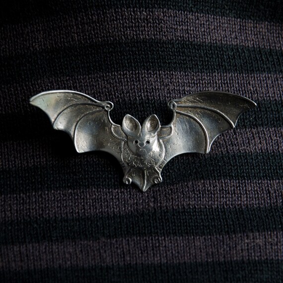 Bat Brooch Sterling Silver Metal Brooch Etsy Australia