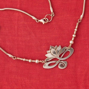 Lotus Necklace sterling silver image 2