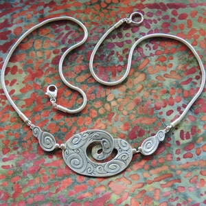 Salish Sea Necklace sterling silver infinity statement necklace image 4