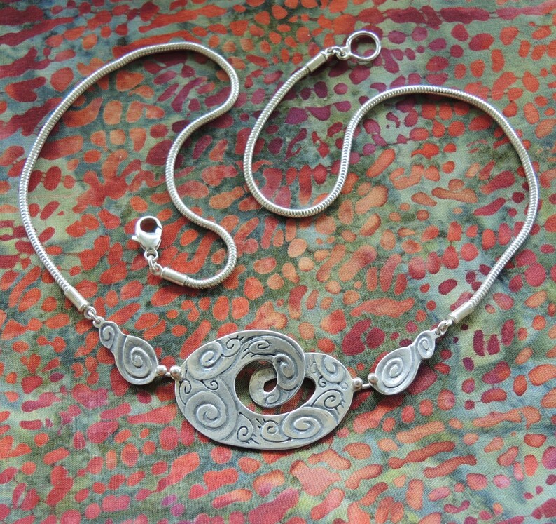 Salish Sea Necklace sterling silver infinity statement necklace image 4