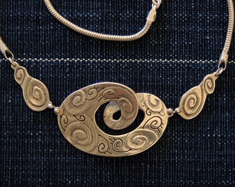 Salish Sea Necklace - sterling silver infinity statement necklace