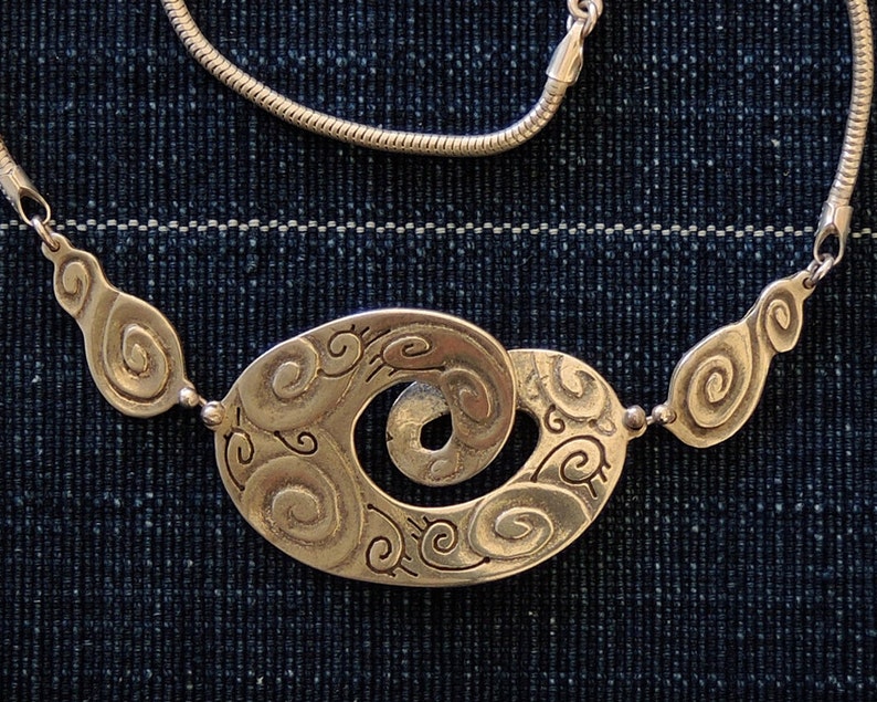 Salish Sea Necklace sterling silver infinity statement necklace image 1