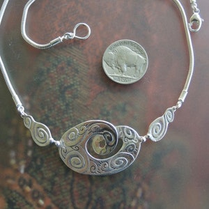 Salish Sea Necklace sterling silver infinity statement necklace image 2