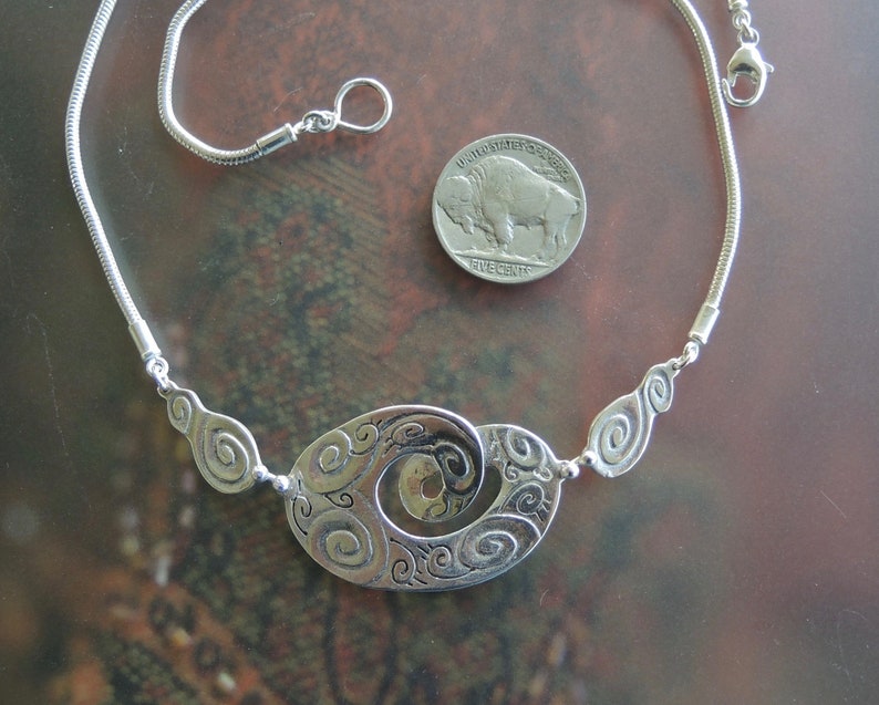 Salish Sea Necklace sterling silver infinity statement necklace image 2