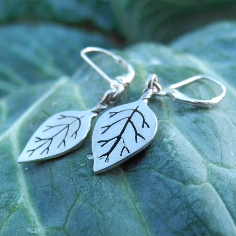 Vine Necklace Sterling Silver Leaf Necklace smaller Leaf Etsy