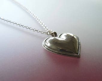 Pendentif coeur, argent sterling, Ce dont le monde a besoin maintenant