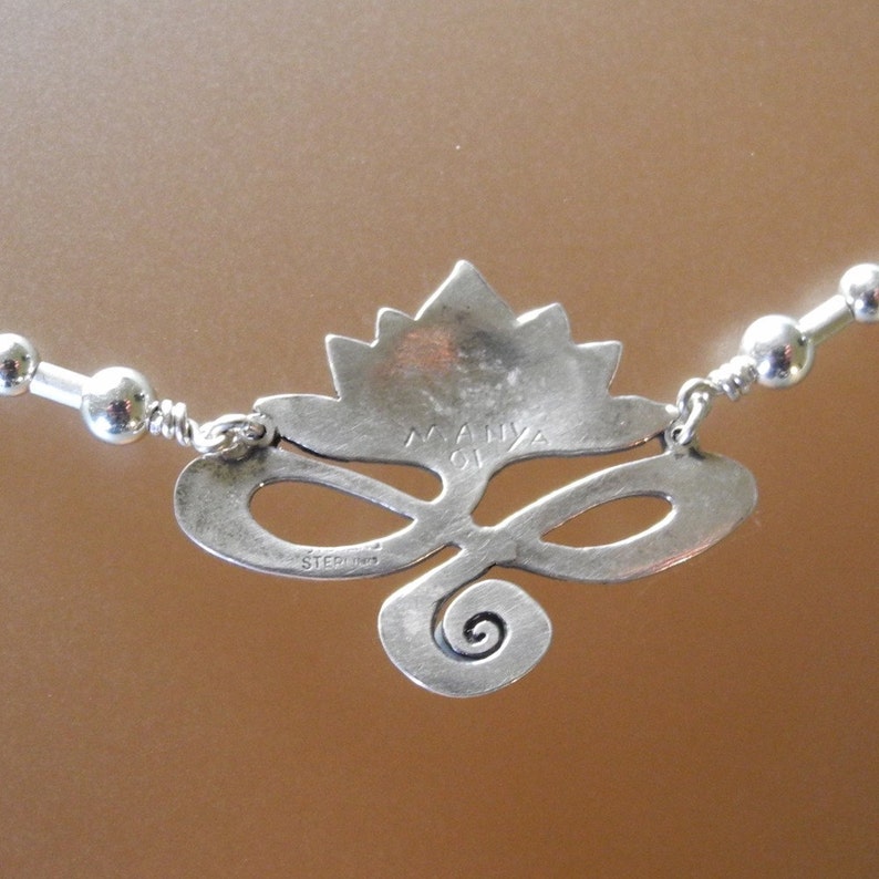 Lotus Necklace sterling silver image 4