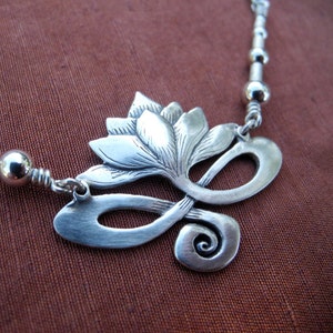 Lotus Necklace sterling silver image 1