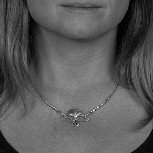 Lotus Necklace sterling silver image 3