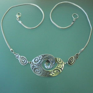 Salish Sea Necklace sterling silver infinity statement necklace image 3