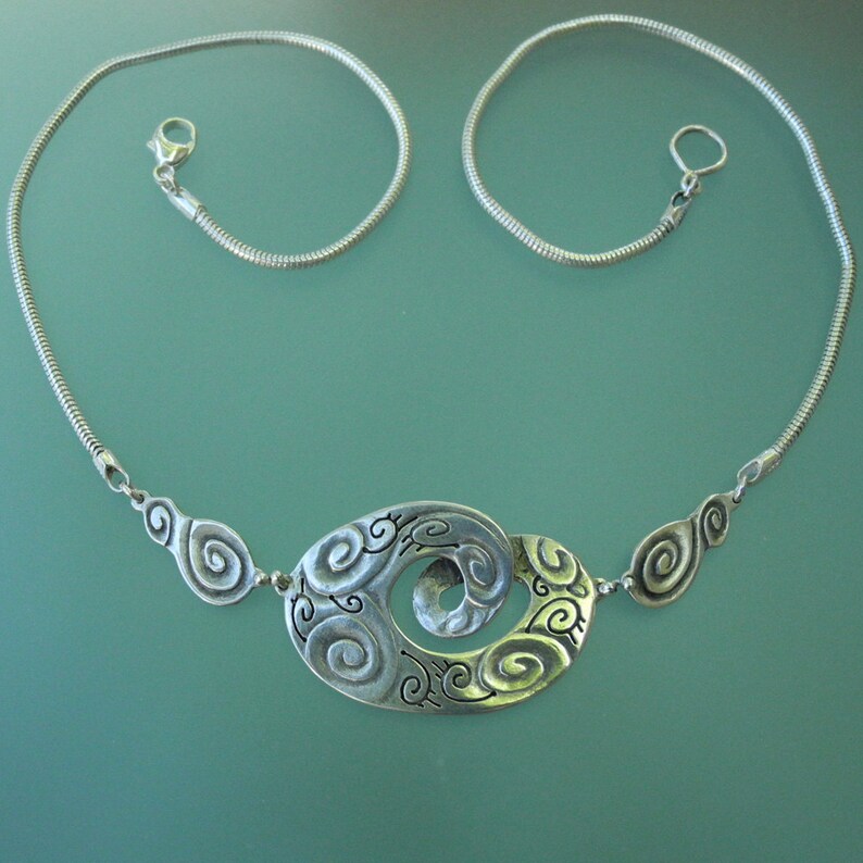 Salish Sea Necklace sterling silver infinity statement necklace image 3