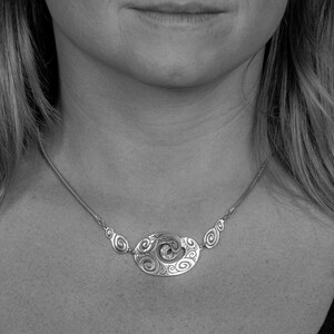 Salish Sea Necklace sterling silver infinity statement necklace image 5