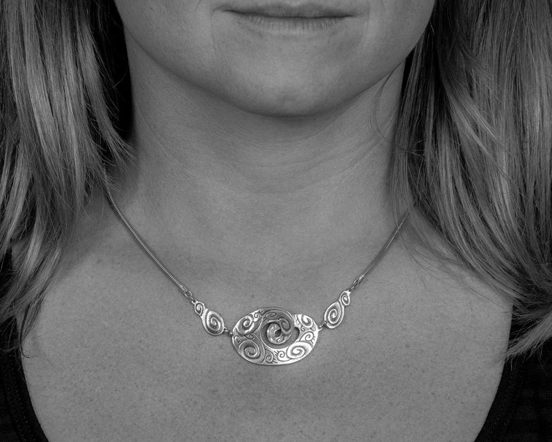 Salish Sea Necklace sterling silver infinity statement necklace image 5