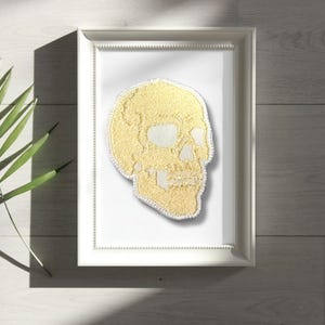 Gold Skull Iron-On Patch