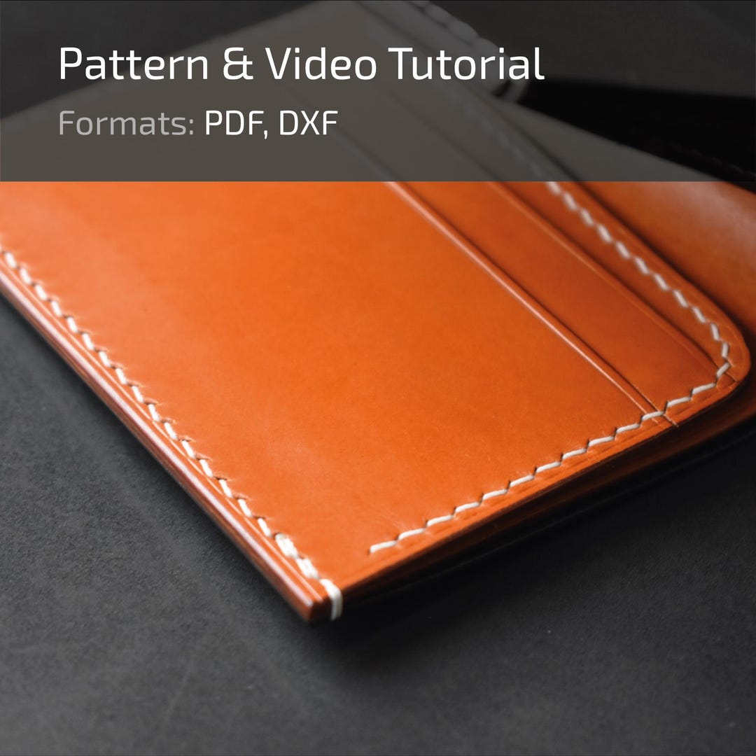 Bifold Wallet Pattern PDF DXF | DIY Leather Wallet Template ...