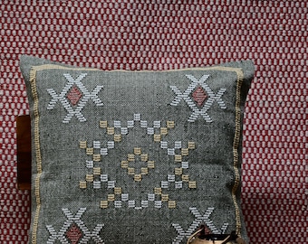Handwoven Sabra Pillow - Moroccan Kilim Pillow | Vintage Boho Cushion Patterned Decorative Pillow for Couch & Home Decor Gift for Her Him