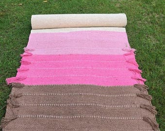 Organic Cotton Yoga Mat – Handwoven Yoga Rug, Sustainable Yoga Mat, Organic Yoga Mat, Anti Slip Yoga Mat, Meditation Mat , Herbal Yoga Mat