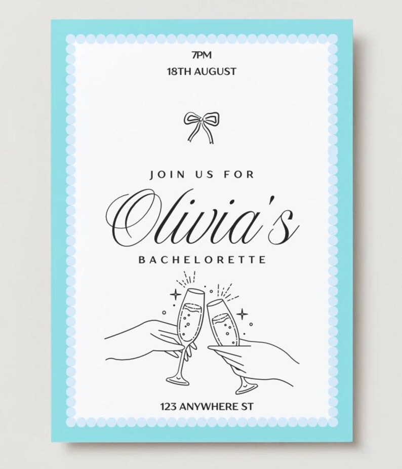 Editable Bachelorette Invitation Template | Girls Night Out, Hen Party ...
