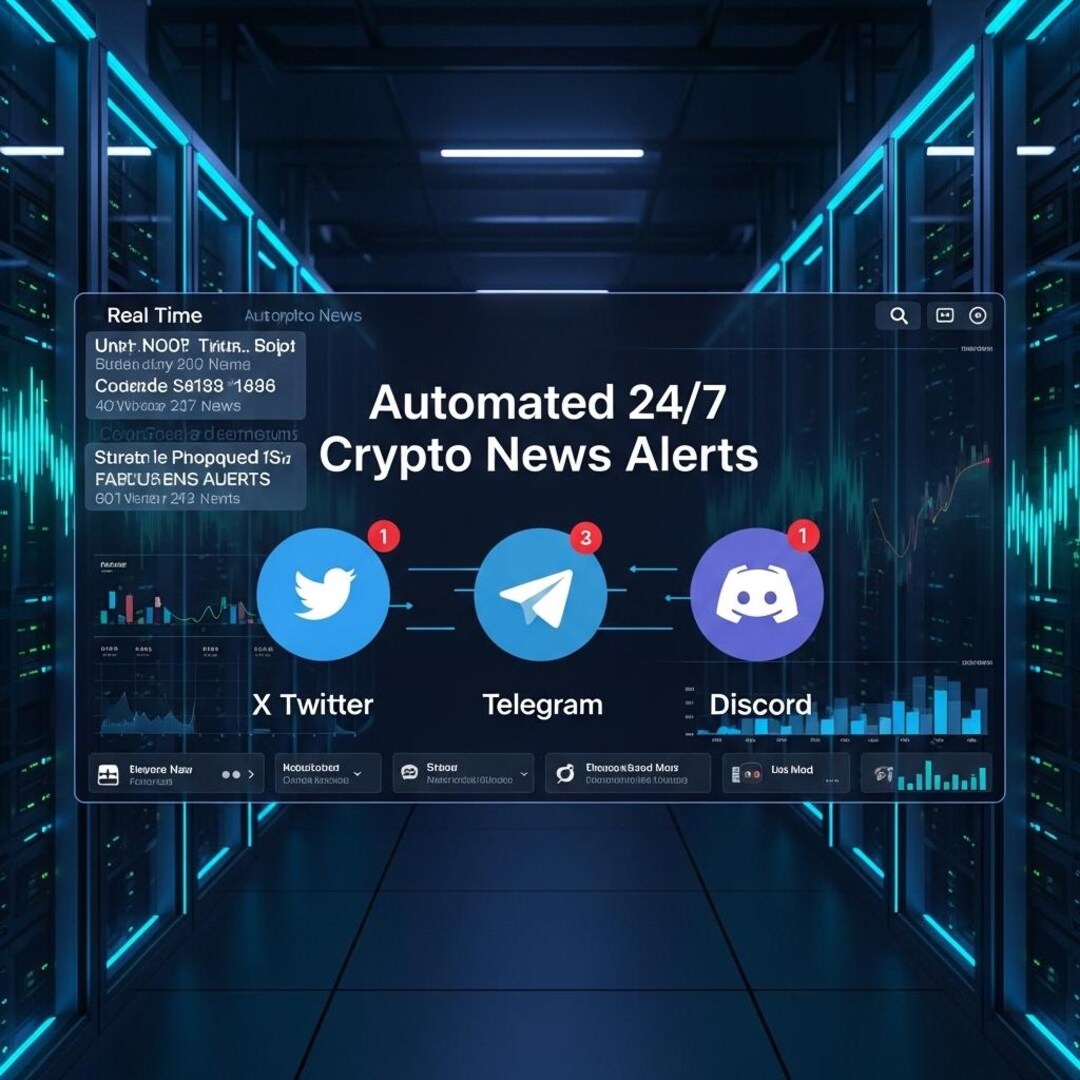 Automated 24/7 Crypto News Alerts to X, Telegram & Discord (n8n Automation)  - Etsy