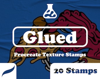 Procreate Texture Stamps: Glued Poster & Paper Wrinkle Brushes