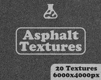 Asphalt Textures Pack: 20 High-Res Road Backgrounds (6000x4000px JPG)